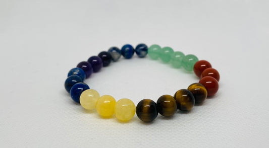 7 Chakra stone beaded bracelet