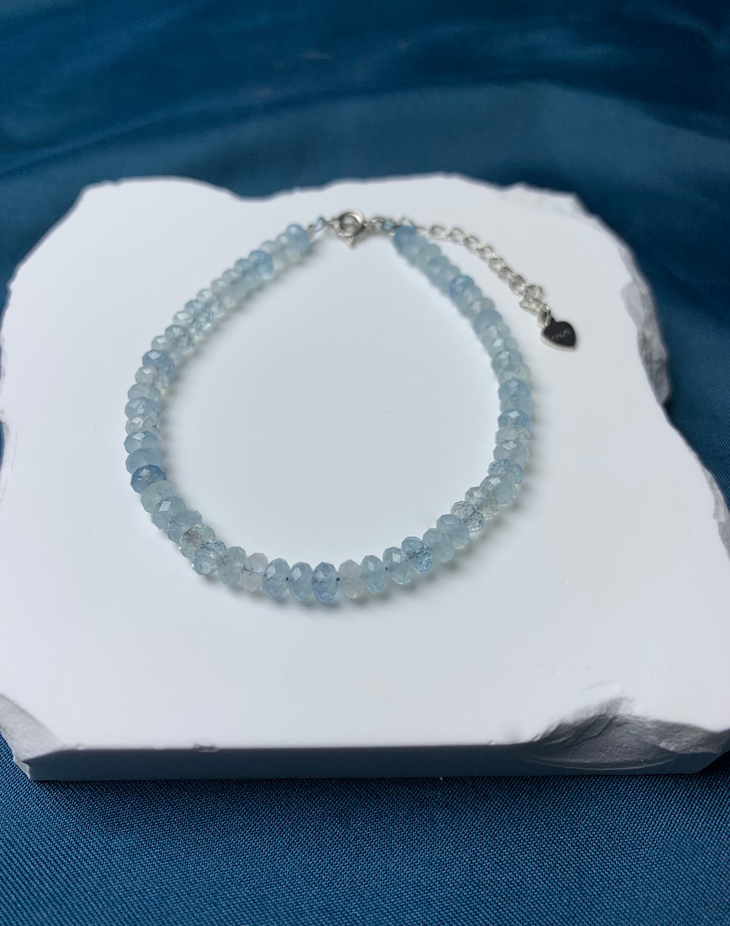 Aquamarine bracelet - silver 925