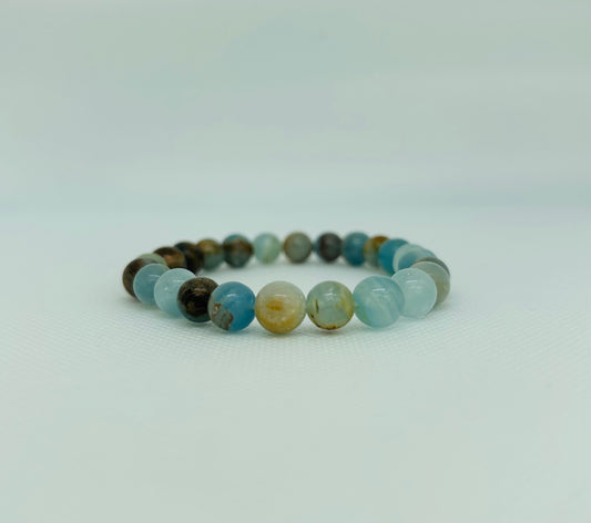 Blue Calcite Crystal Bracelet (Jewellery, Gift, Healing, Gemstone, Mineral)