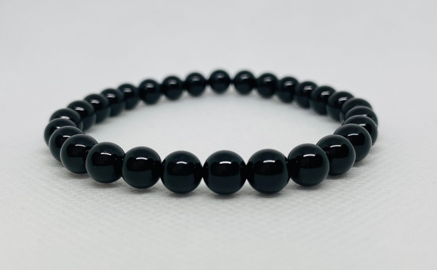 Black tourmaline beaded bracelet