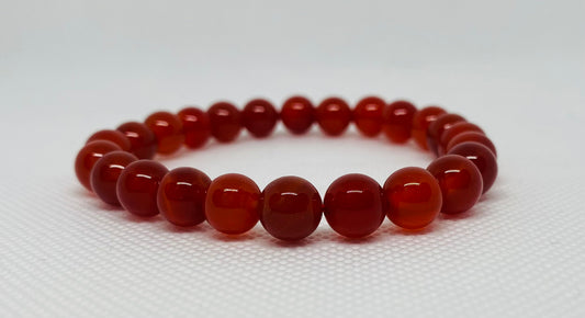 Carnelian beaded bracelet