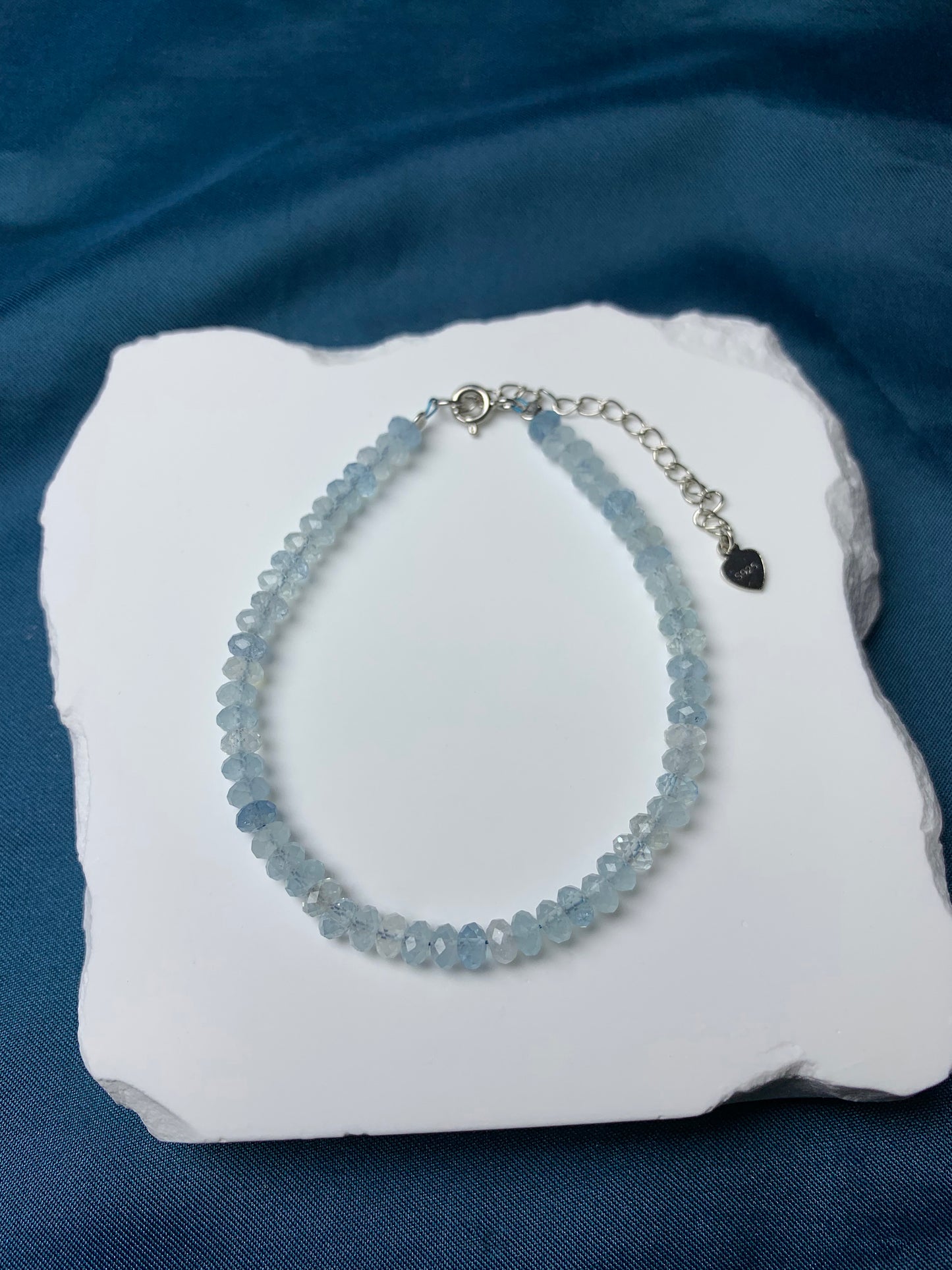 Aquamarine bracelet - silver 925