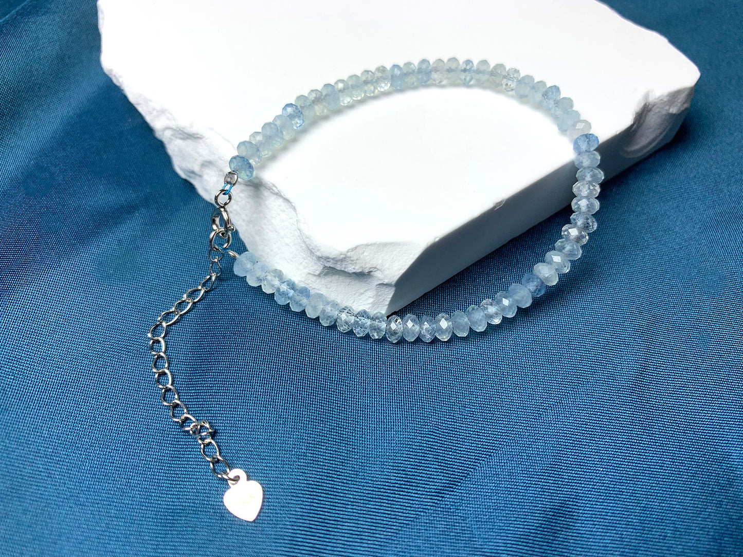 Aquamarine bracelet - silver 925