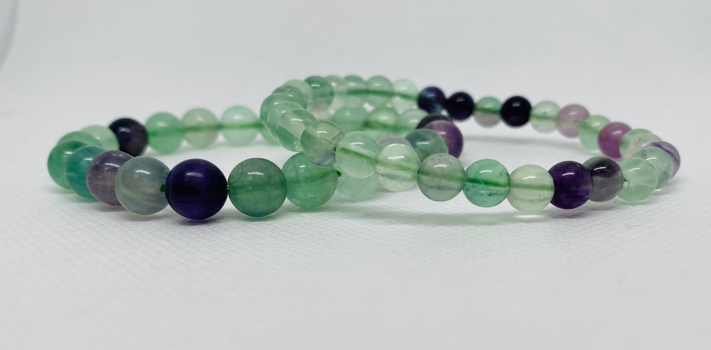 Flourite beaded bracelet