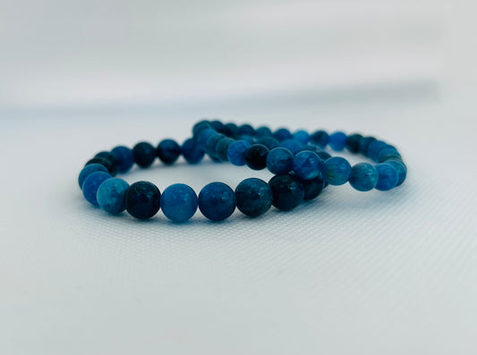 Blue Apatite Crystal Bracelet