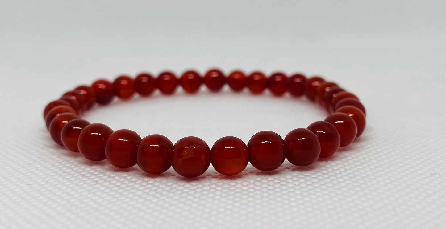 Carnelian beaded bracelet