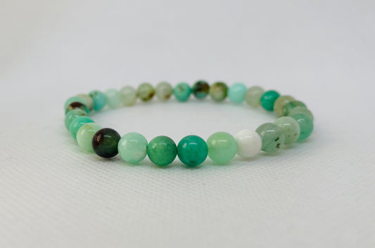 Chrysoprase beaded bracelet